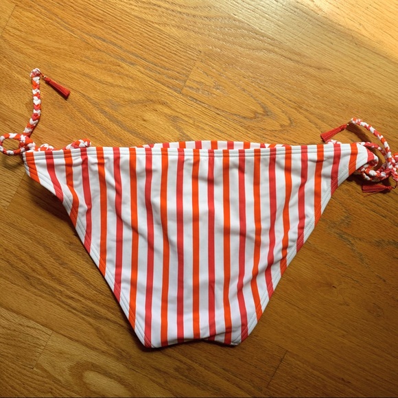 LOFT Braided Striped Bikini Bottom Xl coral zoe - Picture 5 of 6
